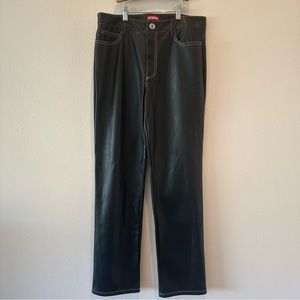 STAUD Elliot High Waist Faux Leather Black Pants // Size 8